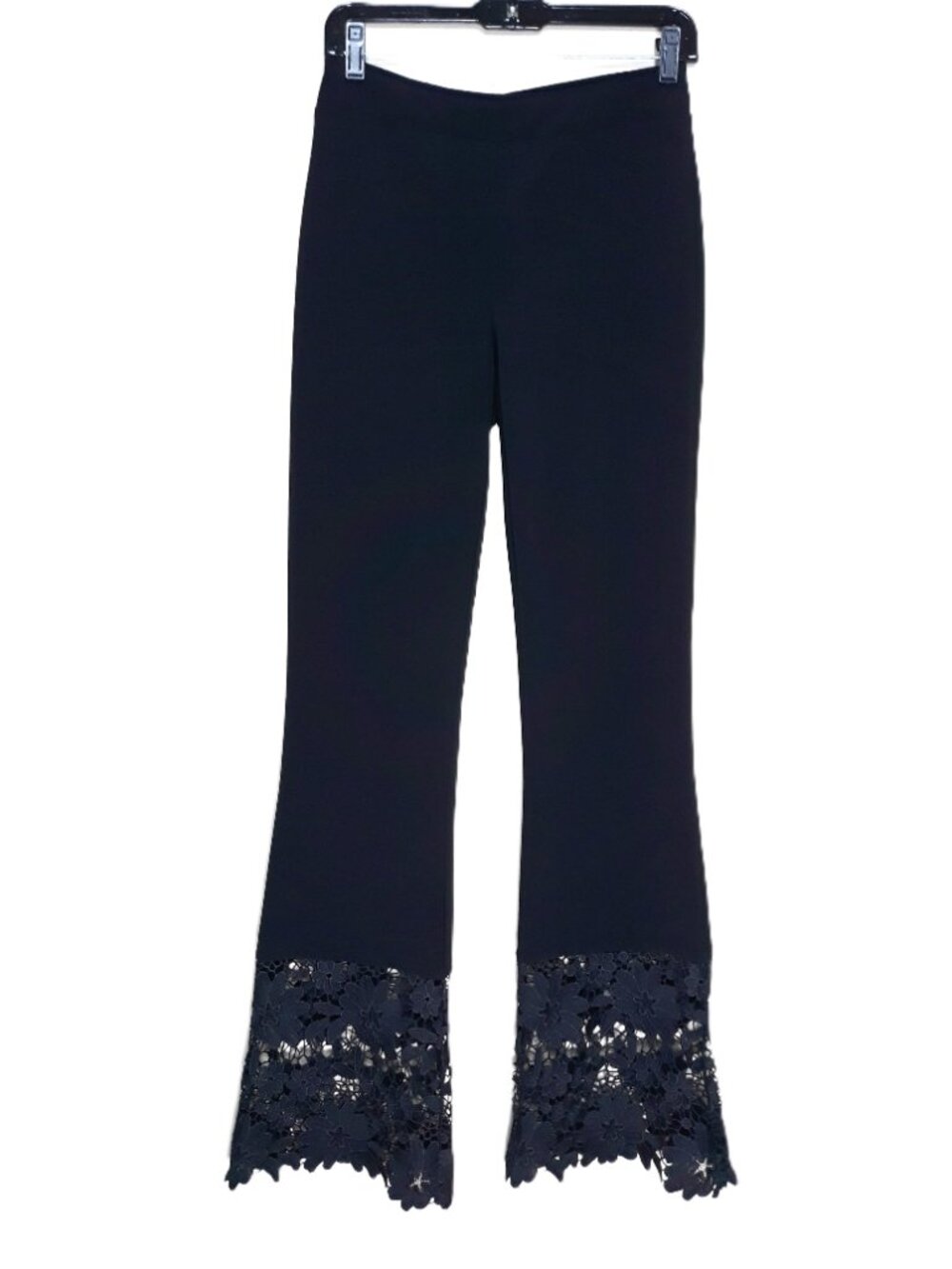 Joseph Ribkoff Boho Black Lace Cuff Flare Pants Artsy Party Event Festival - Picture 5 of 10